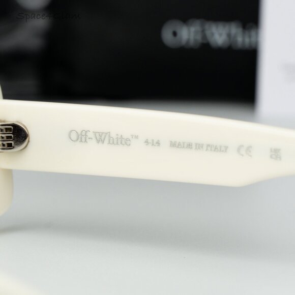 Off-White Women Sunglasses White Grey Square OERI127 ARTHUR 0107 NEW AUTHENTIC main image 3